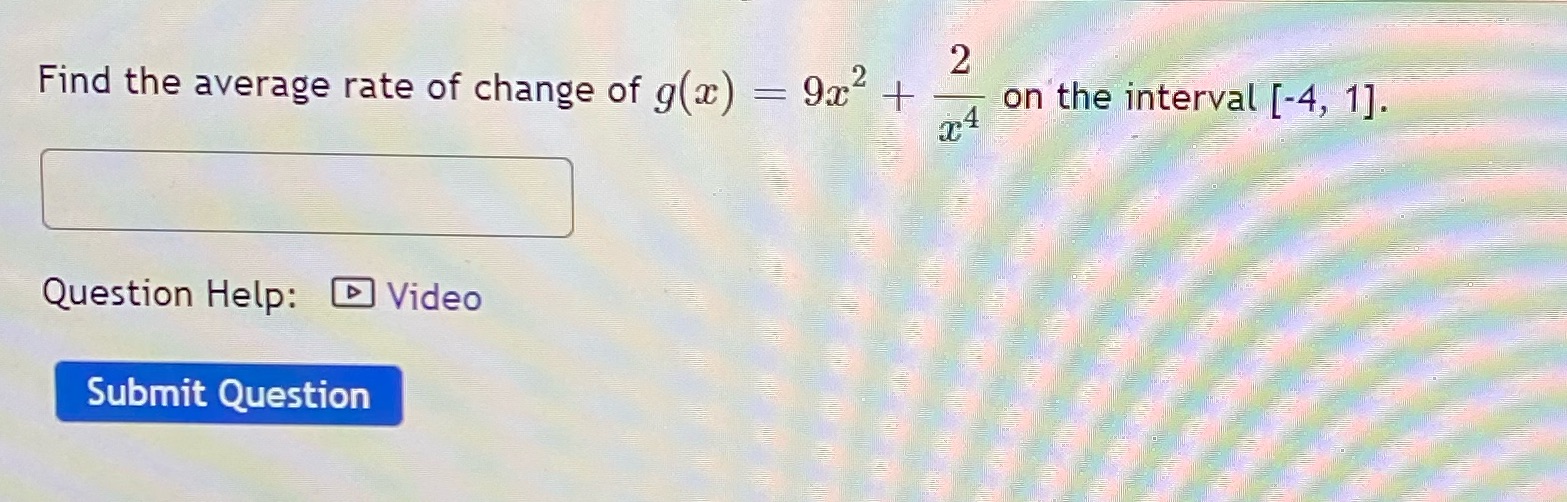 Answer asap 2 Find the average rate of change of