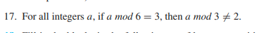 Prove #17 by contradiction. 17. For all integers