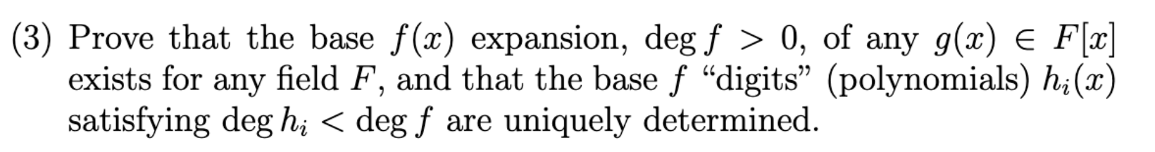 Question 5 (Base f (3:) expansions). Just like in
