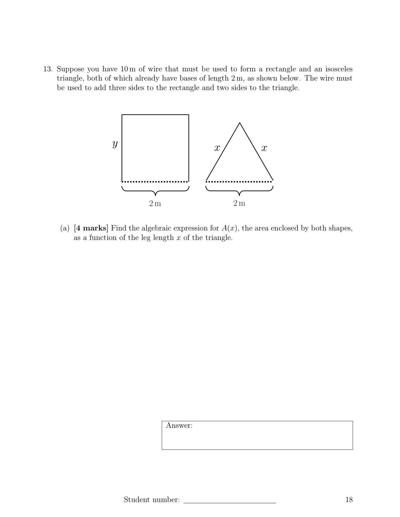 13. Suppose you have 10m of wire that must be