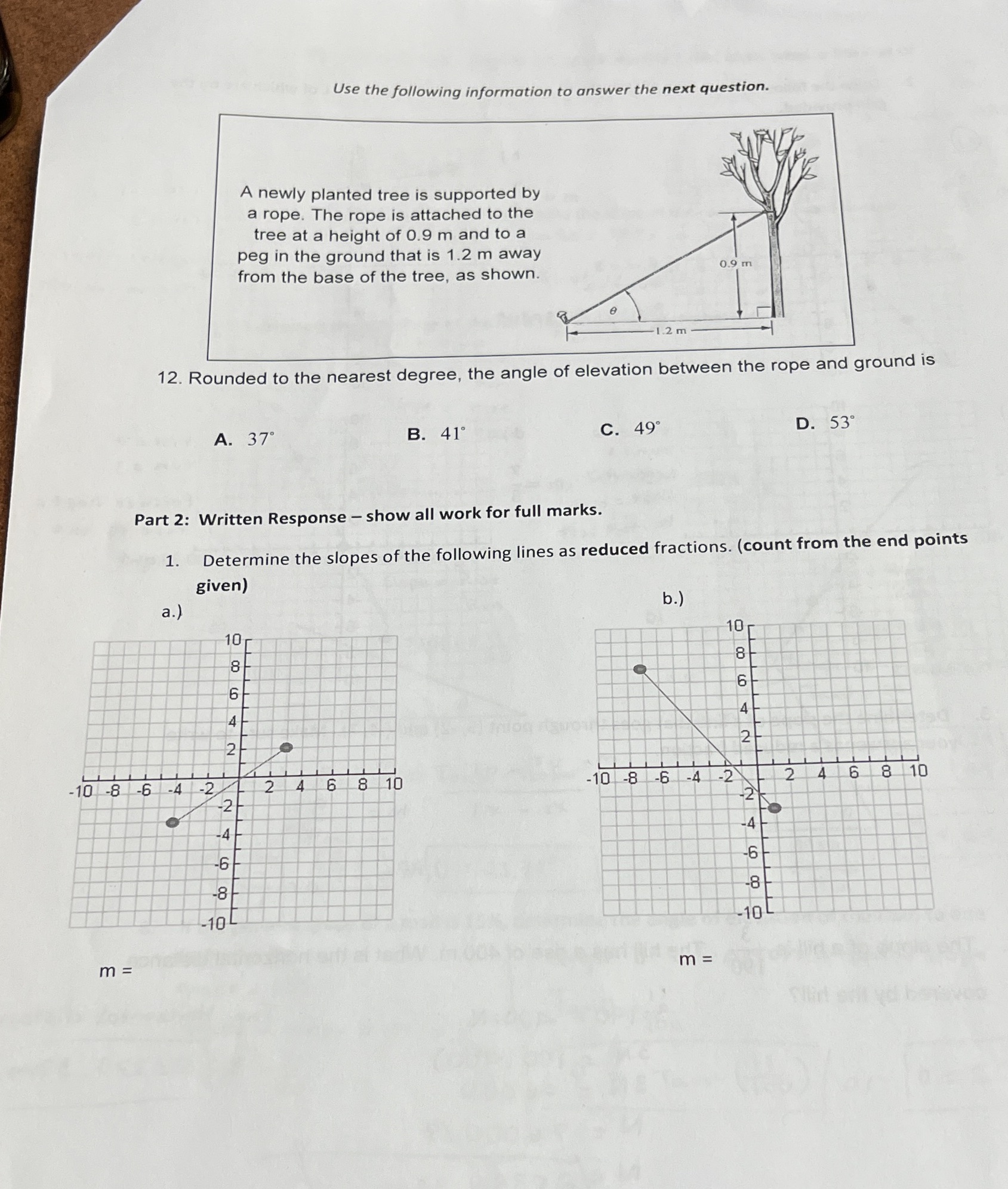 Can someone help me with this slopes assignment