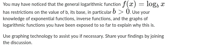exponential and logarithmic functions having the