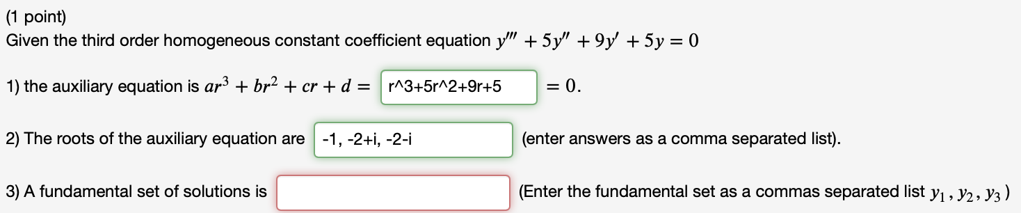 Need help with a few parts from each: (1 point)
