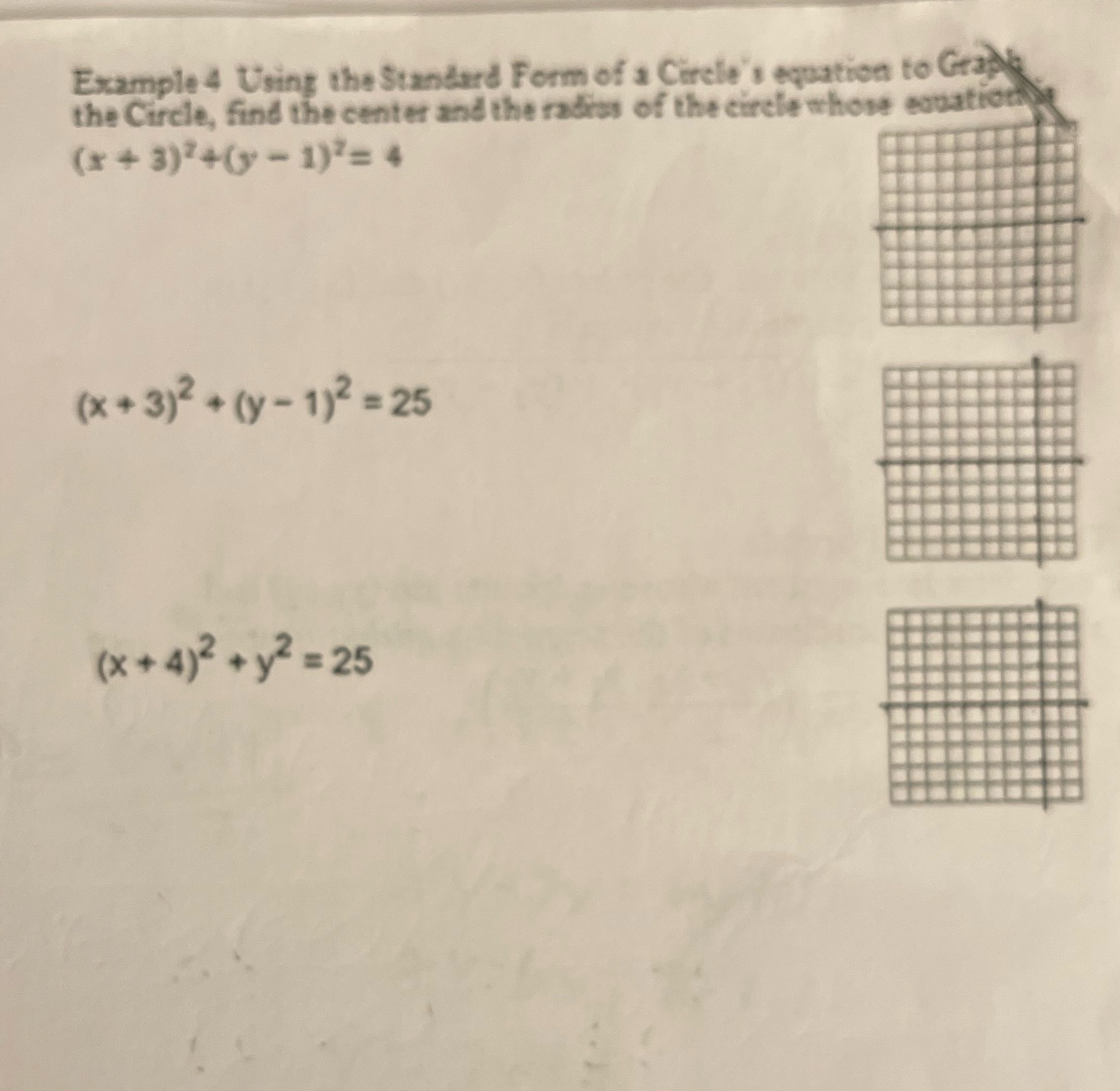 Example 4 Using the Standard Form of a