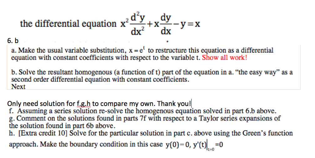 2 the differential equation x2 :12 +xdY y= x 5. b
