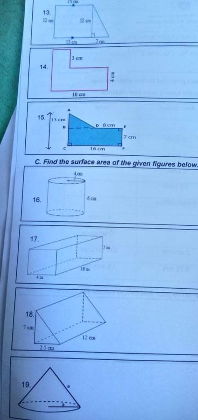please answer and have a solution 12.Cm 13 12 cma