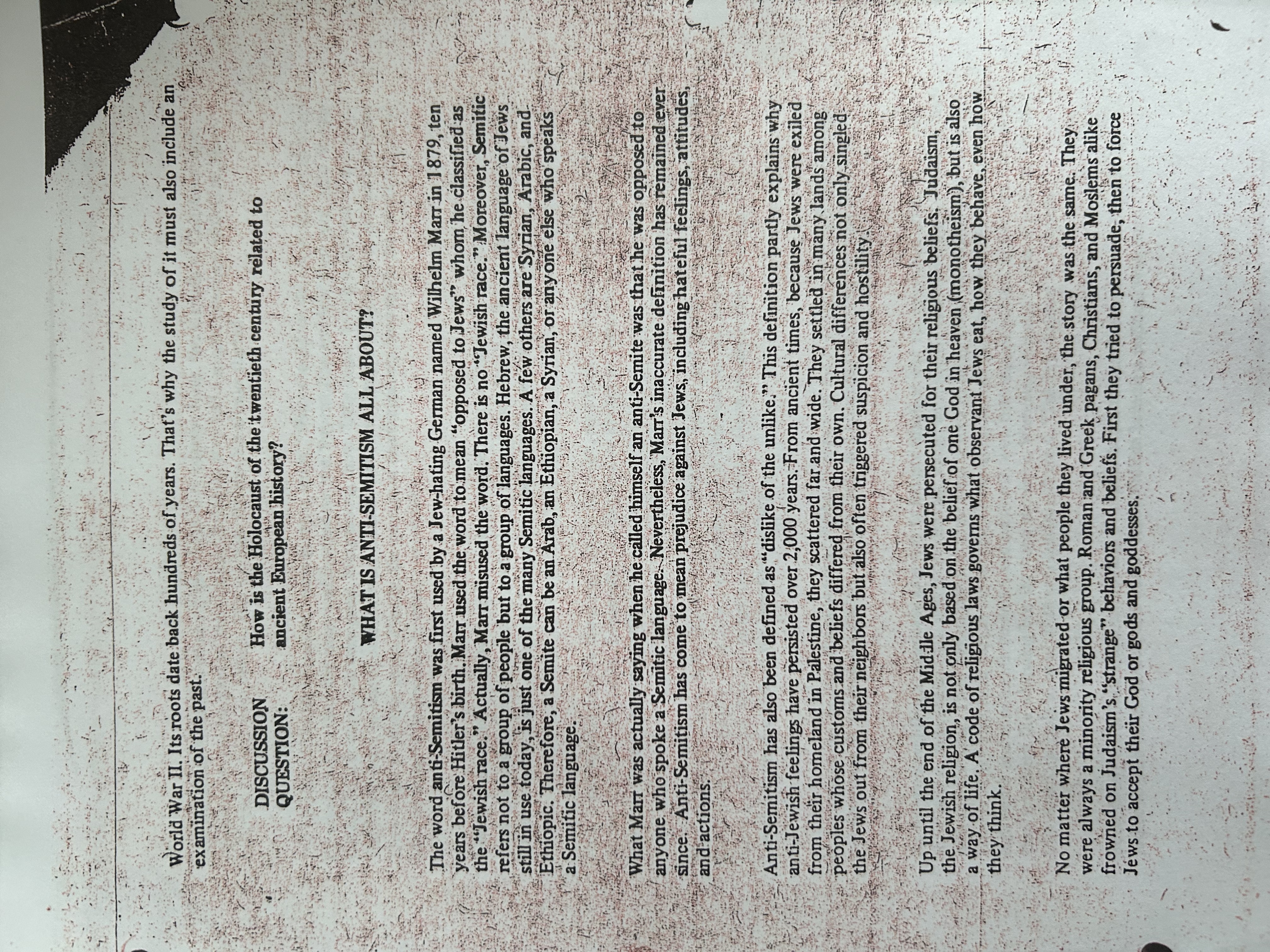 World War II. Its roots date back hundreds of