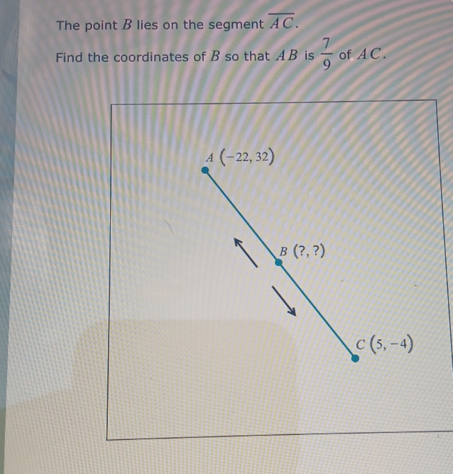 how do I solve this The point B lies on the