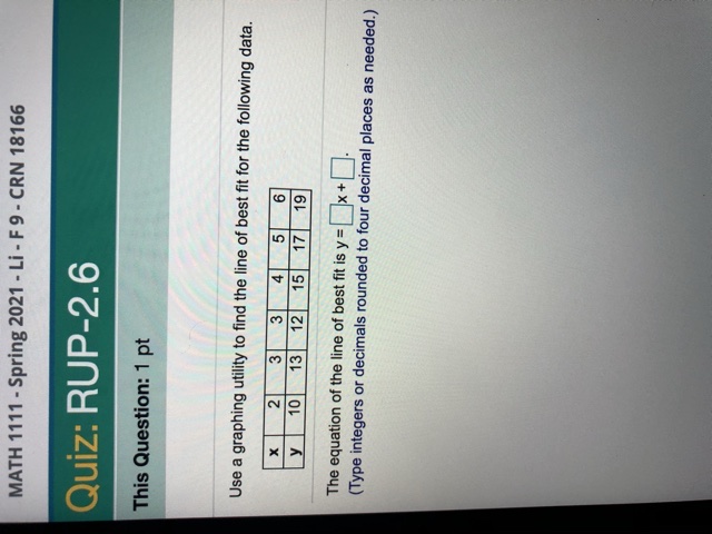 Need help with questions MATH 1111 - Spring 2021