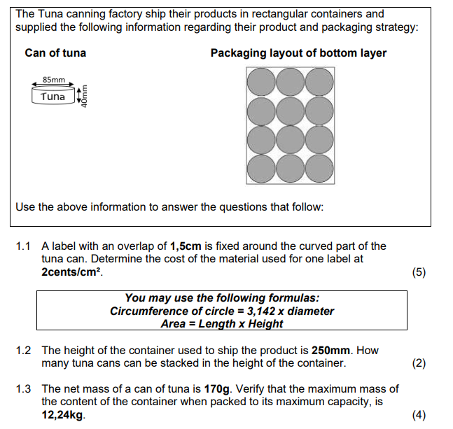 The Tuna canning factory ship their products in