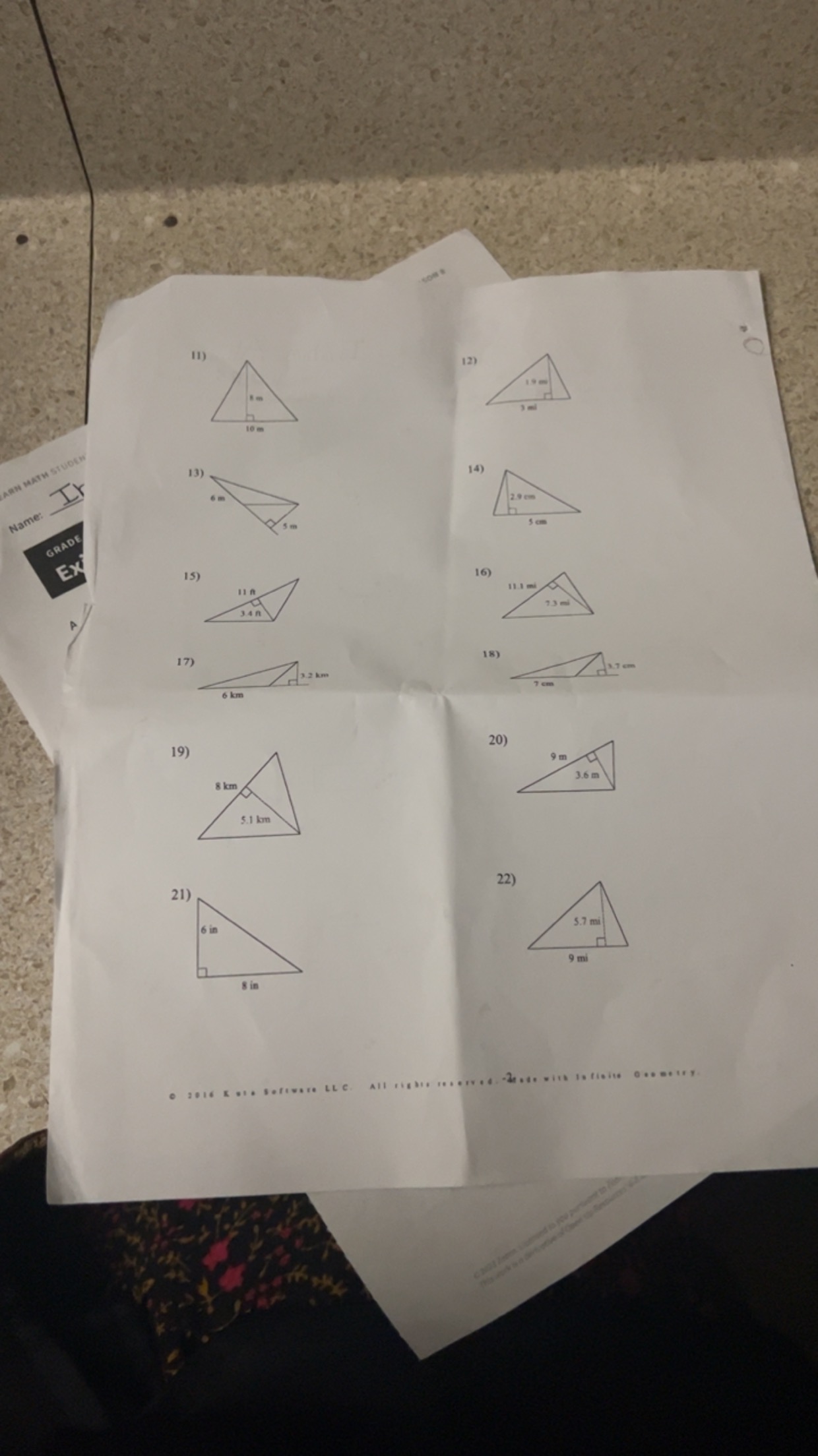Geometry G.4 Ibrahim Ali ID: 1 Area of Rectangles
