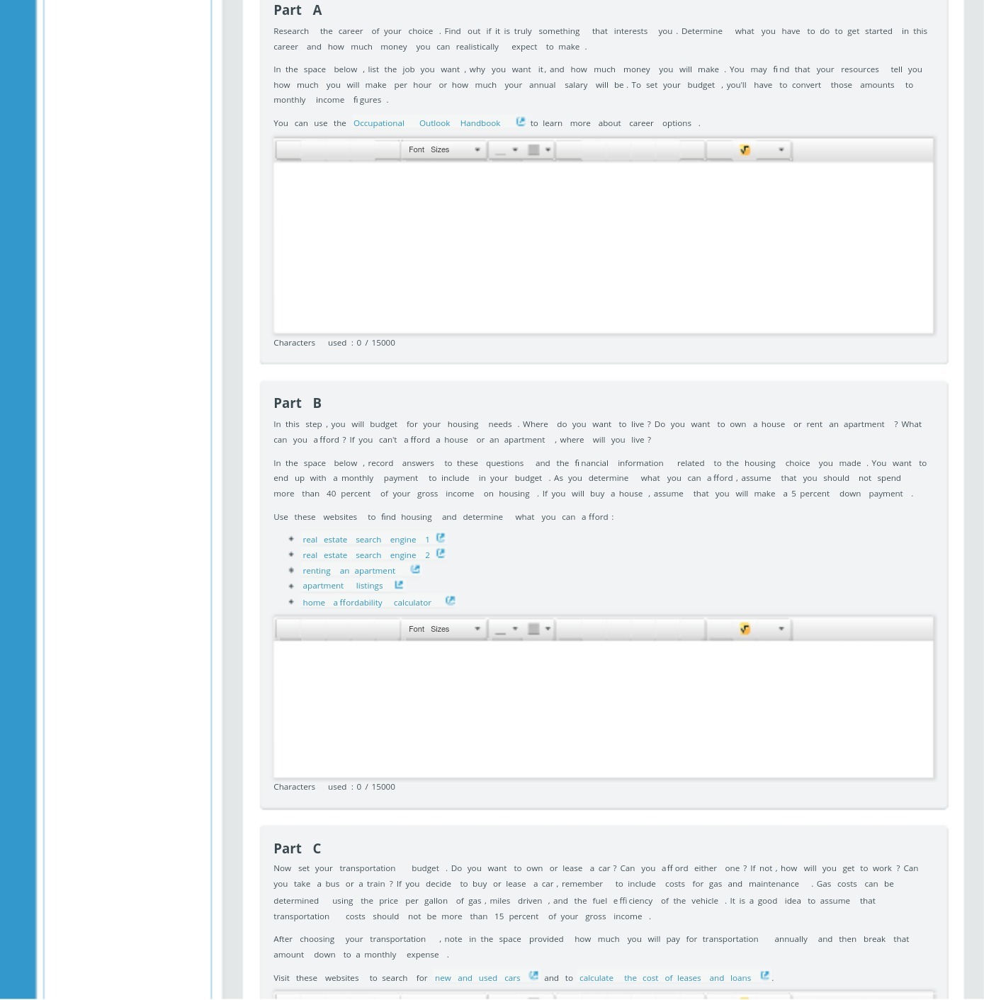 Part A Research the career of your choice . Find