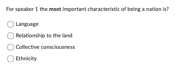 Nationalism & Identity quiz I need the right