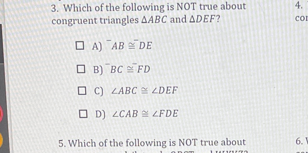 3. Which of the following is NOT true about 4.