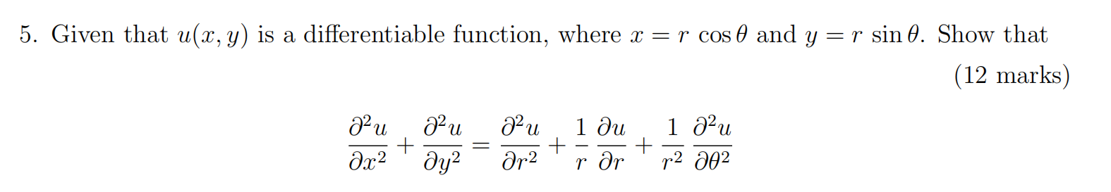 5. Given that M23, 9!) is a differentiable