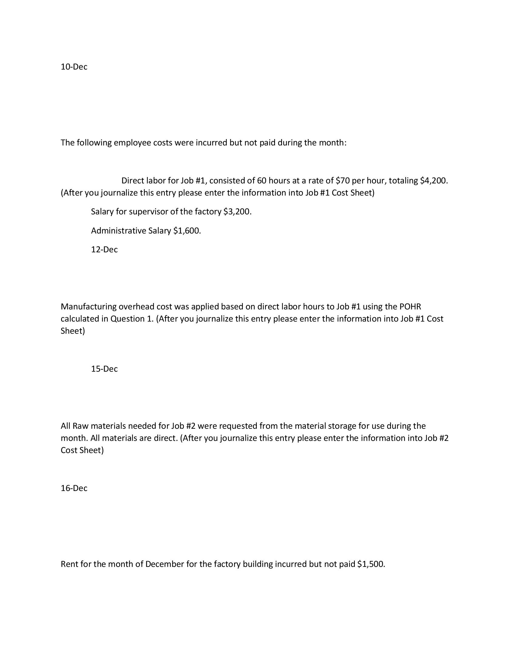 QUESTION 1 Data 1 You work for Thunderduck Custom