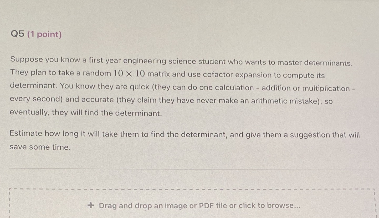In question 5, your explanation should be aimed
