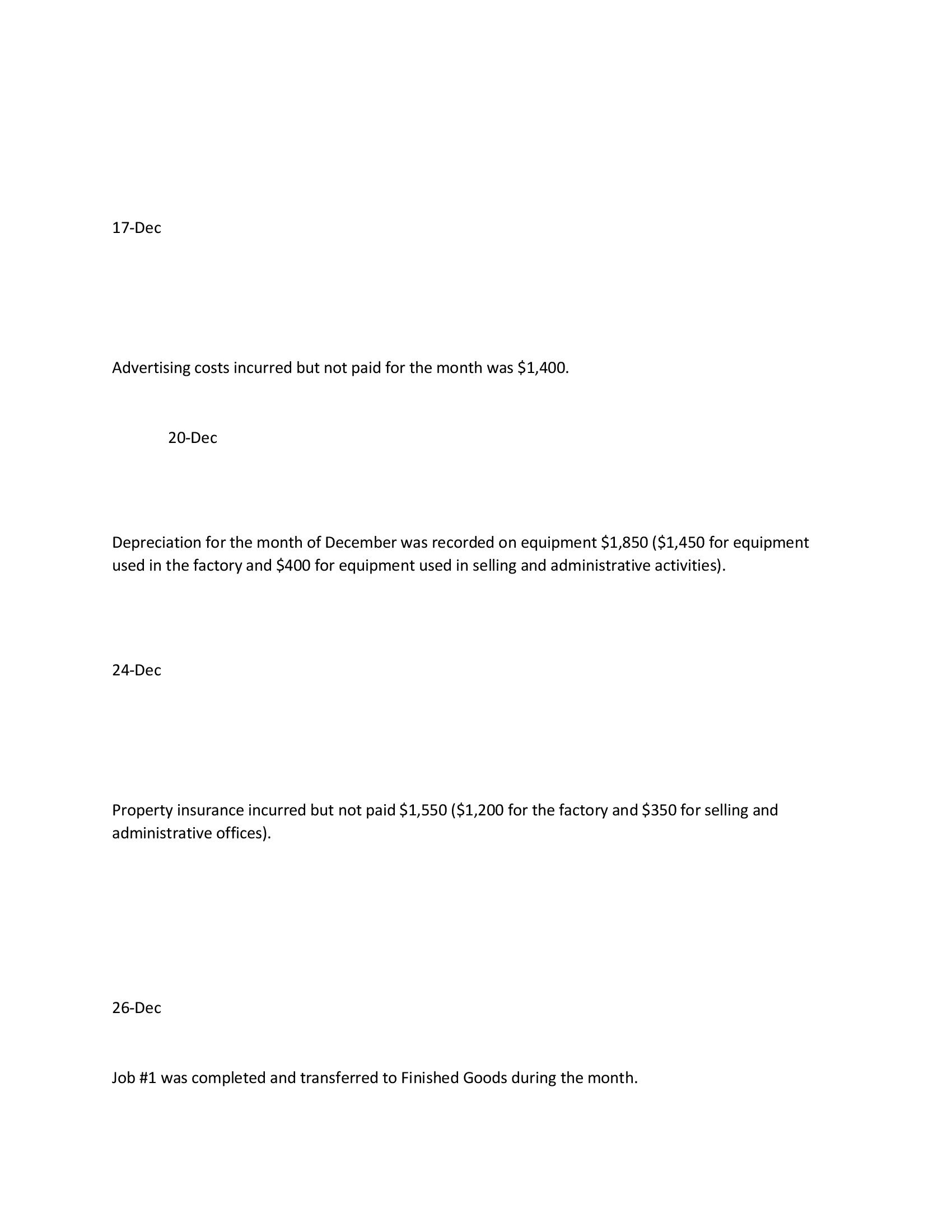 QUESTION 1 Data 1 You work for Thunderduck Custom