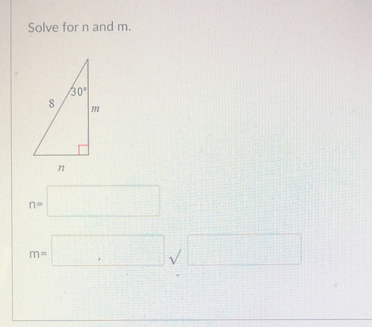 This is a special right triangle problem please