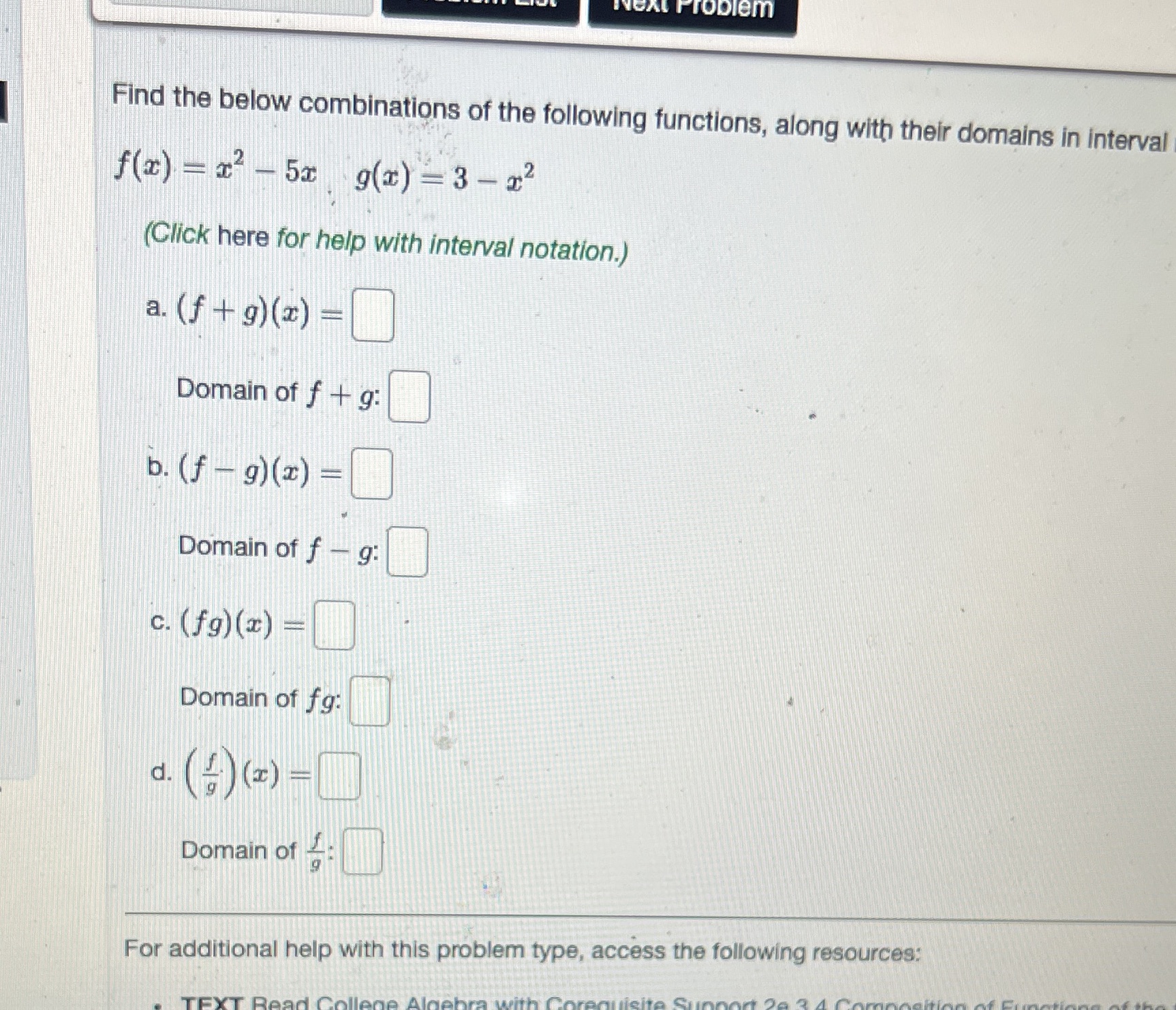 NEAL Problem Find the below combinations of the