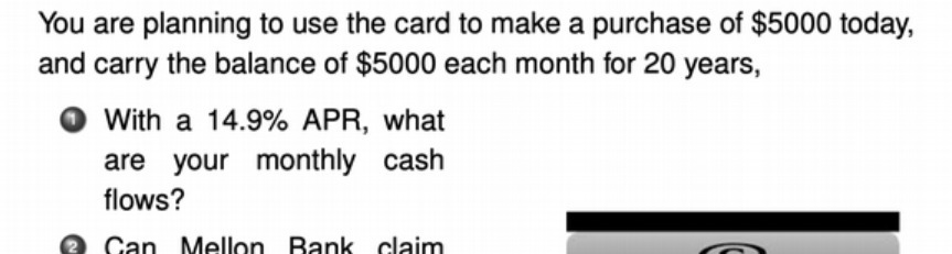 You are planning to use the card to make a