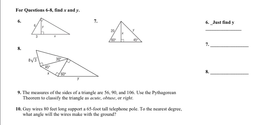Can you please show the work I cannot figure them