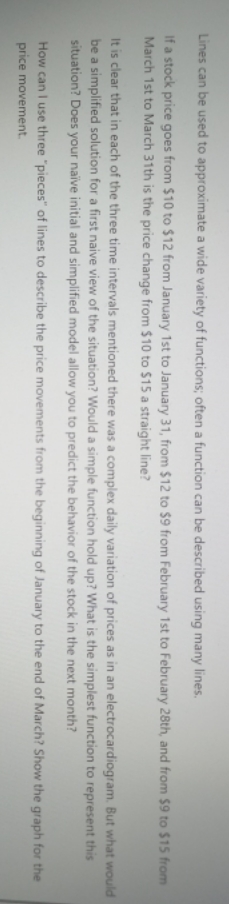 I want the ans Lines can be used to approximate a