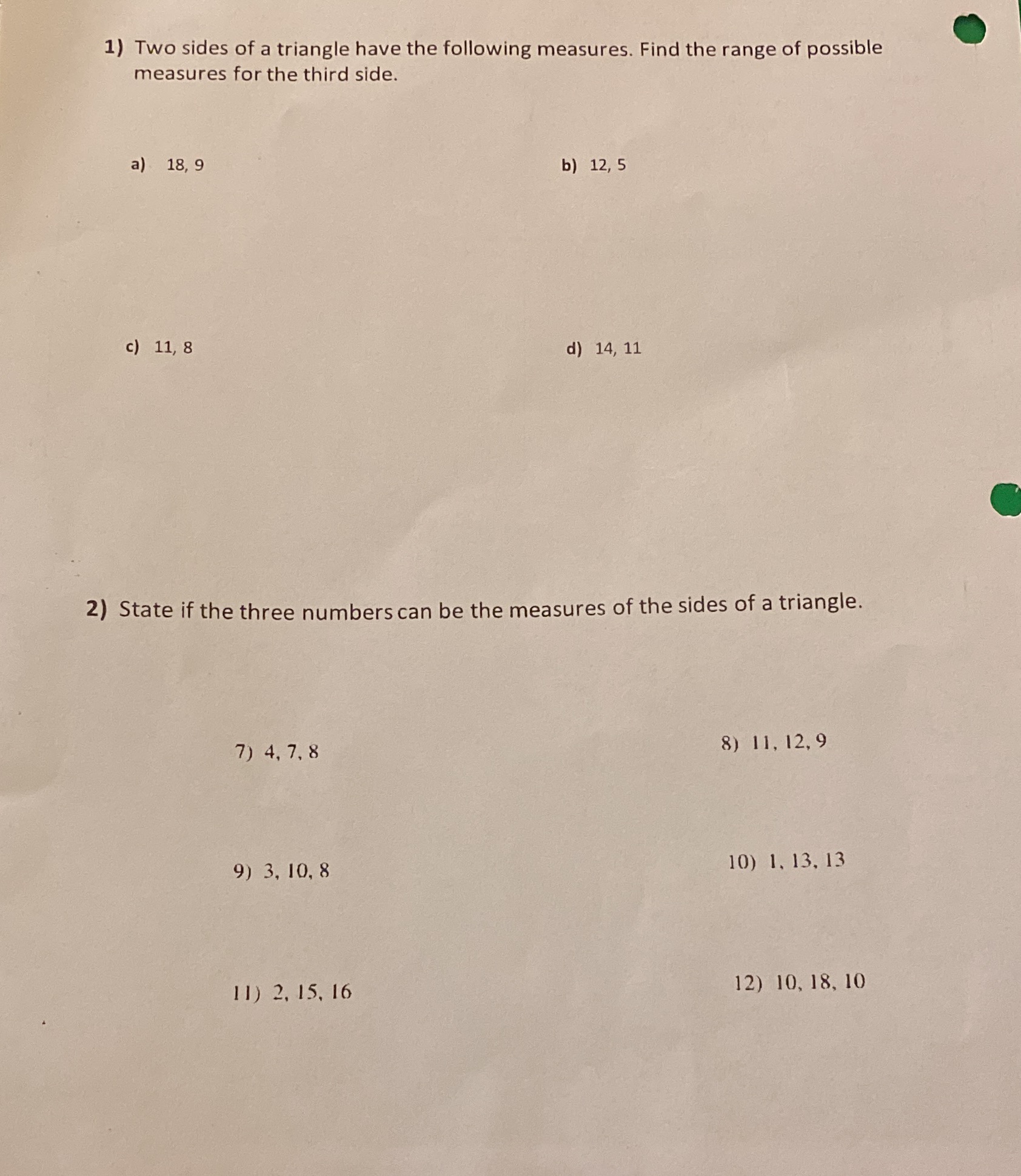 i just started a new lesson in geometry. we got