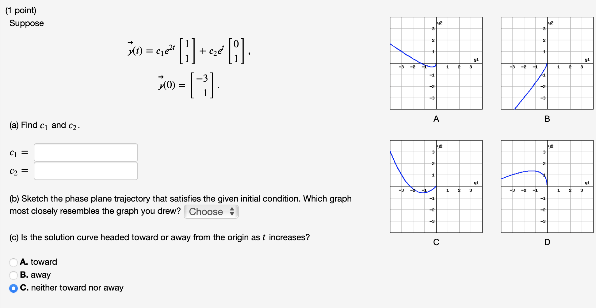 Provide steps, thank you! (1 point) Suppose " 1