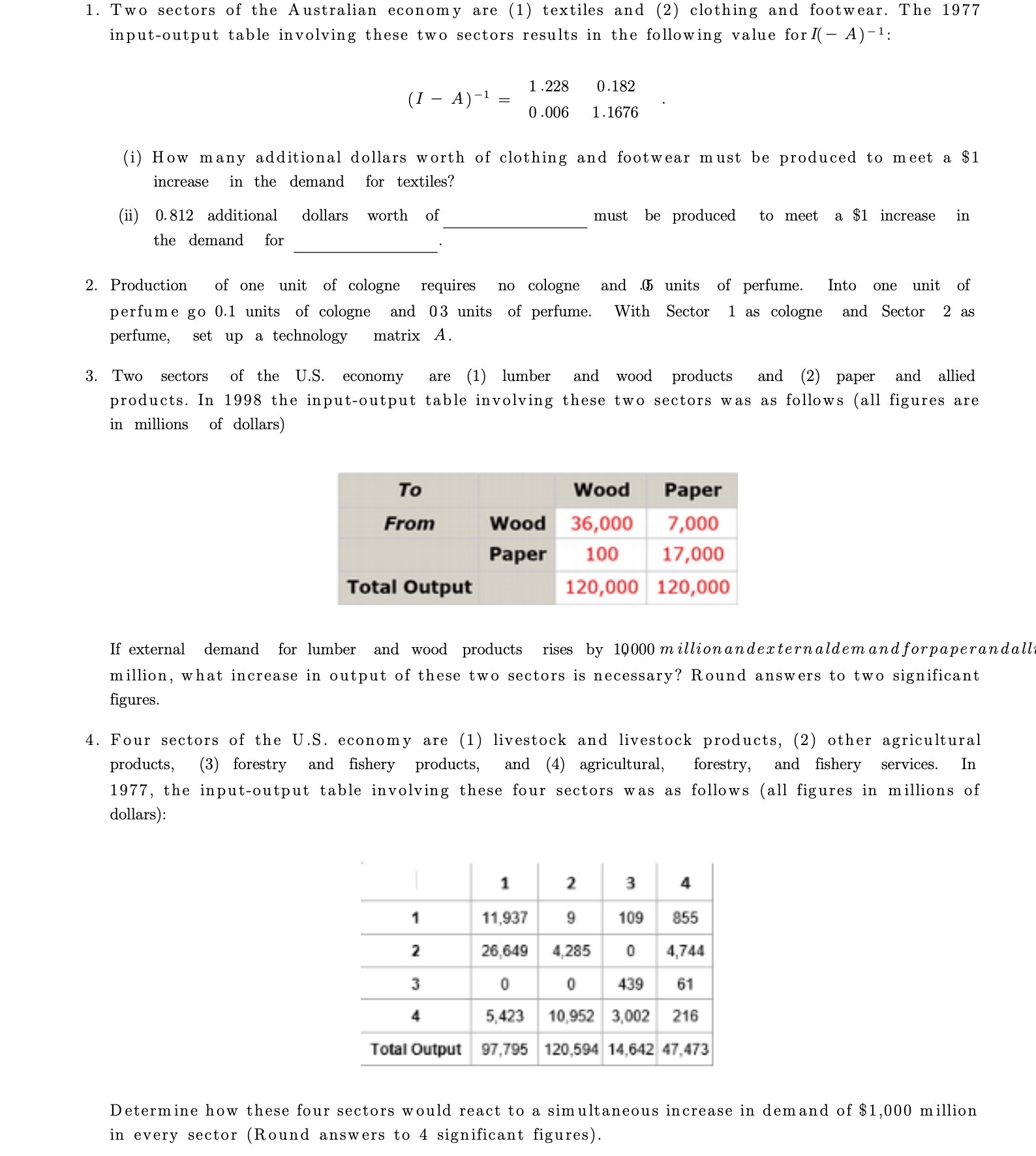 1. Two sectors of the Australian economy are (1)