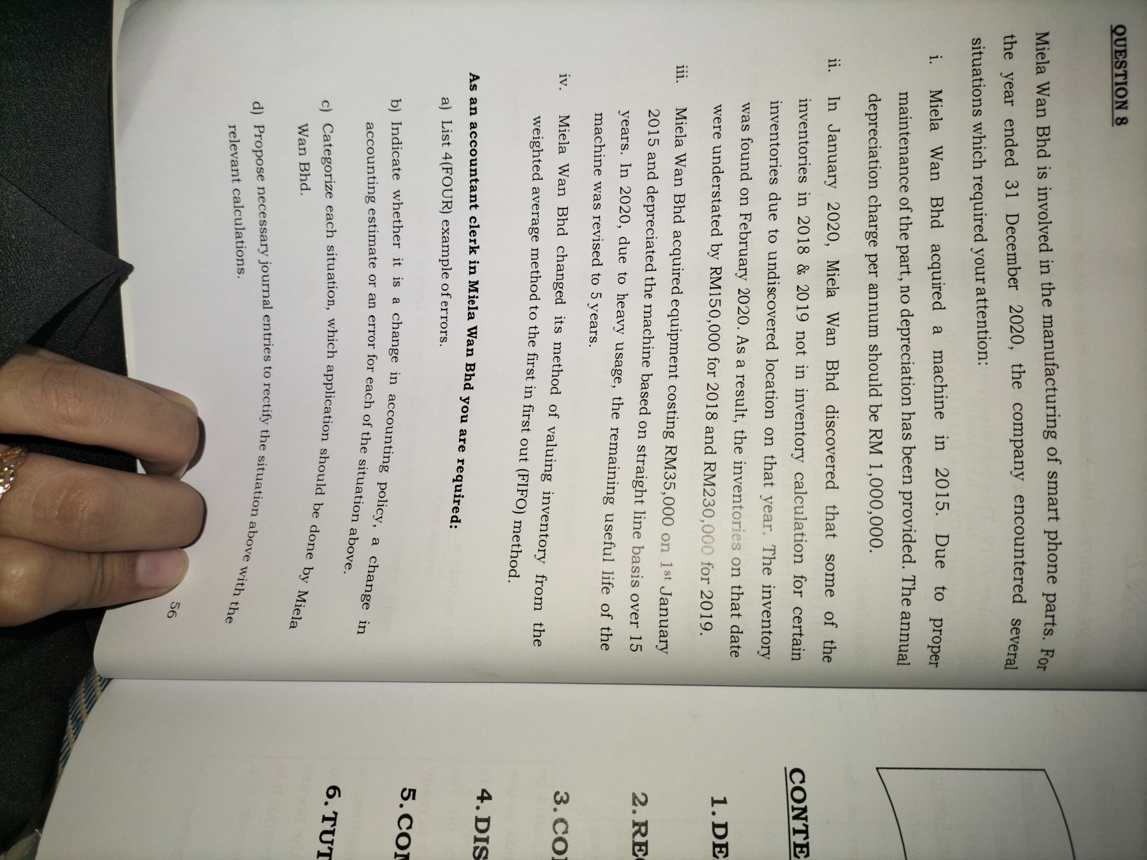 FINANCIAL ACCOUNTING & REPORTING MFRS16, MFRS108,