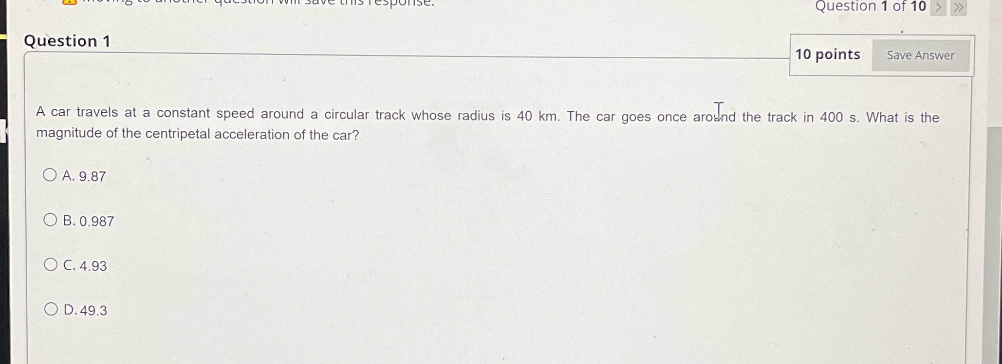 Question 1 of 10  style=