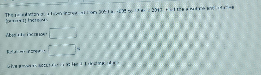 what is the percent of absolute and relative