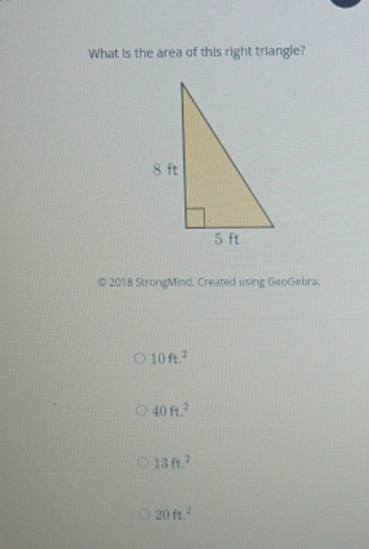 what is the area of the triangle What is the area