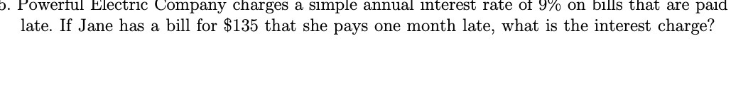 . Powerful Electric Company charges a simple