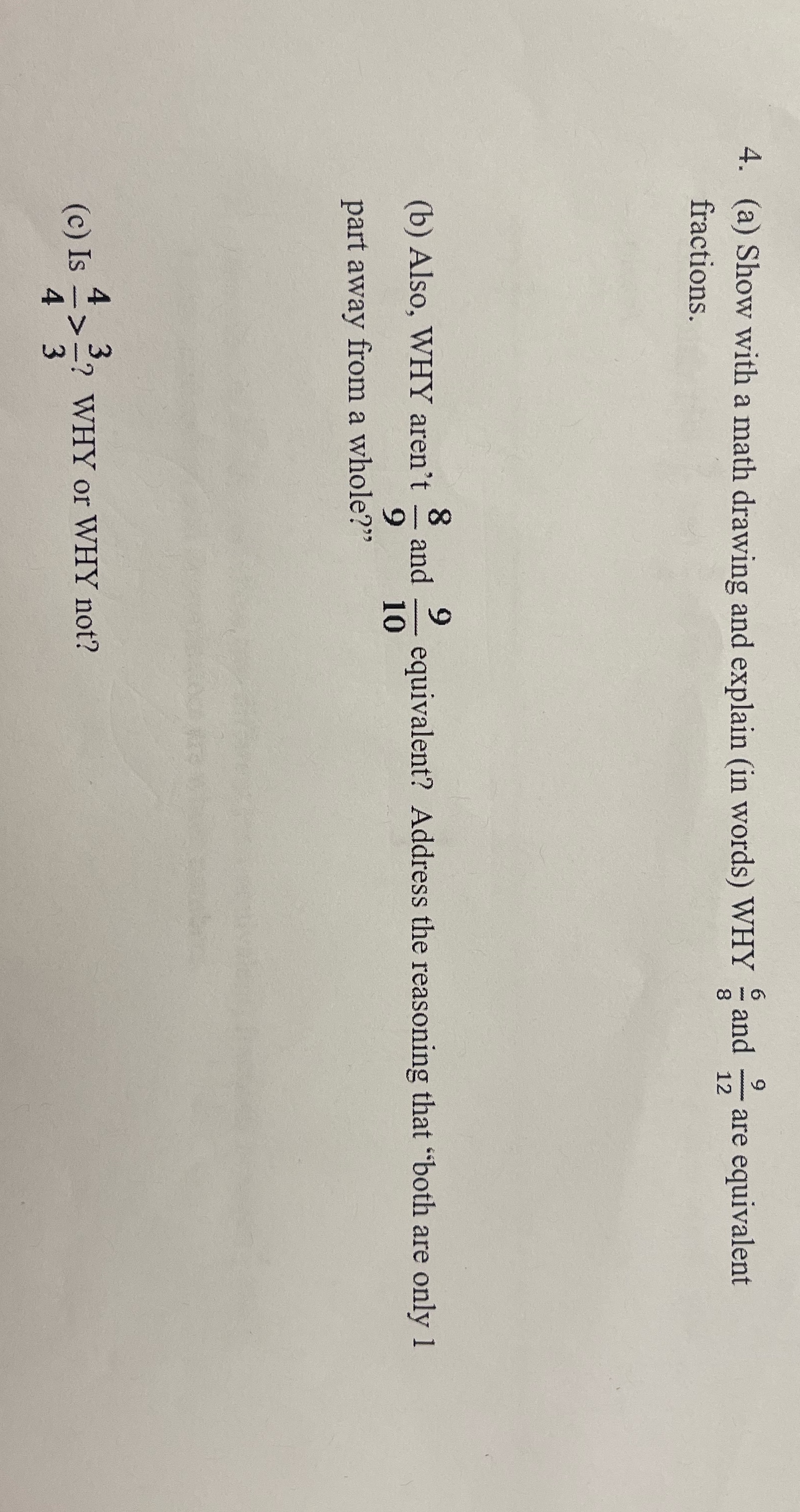 4. (a) Show with a math drawing and explain (in