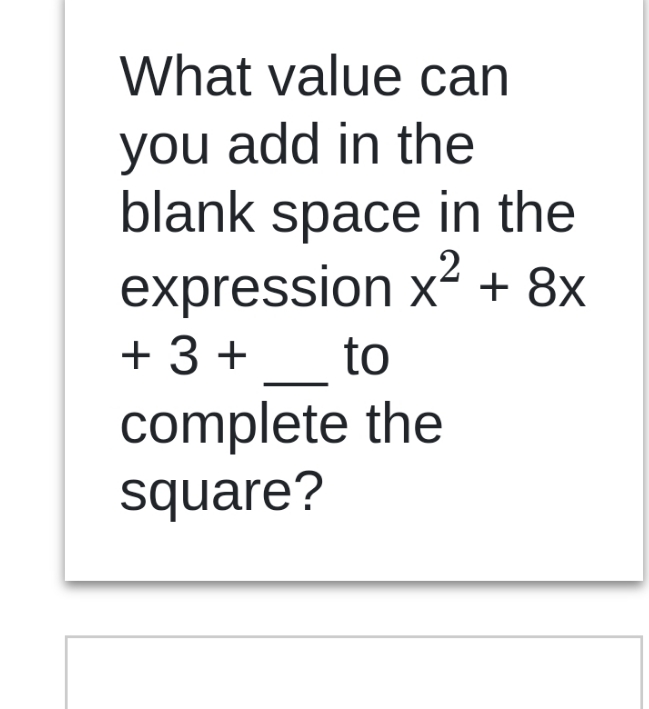 need help What value can you add in the blank