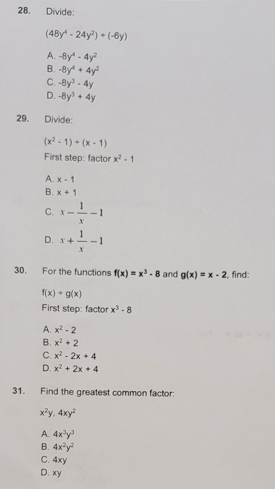 19. Simplify: - 3 3 A. 27 27 B. 1 C. 27 27 D. - -