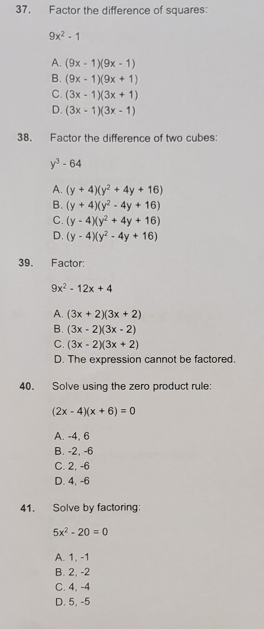 19. Simplify: - 3 3 A. 27 27 B. 1 C. 27 27 D. - -