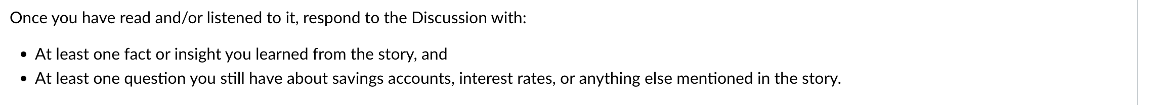 Once you have read and/or listened to it, respond