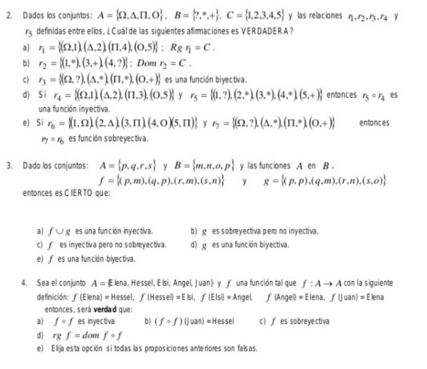 2. Dados los conjuntos: A = ((2.A.I. O;. B =