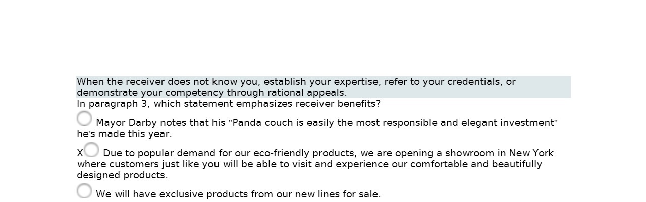 When the receiver does not know you, establish