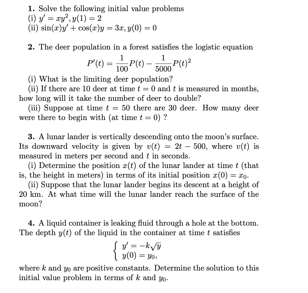 PLEASE HELP ME WITH THIS HOMEWORK 1. Solve the