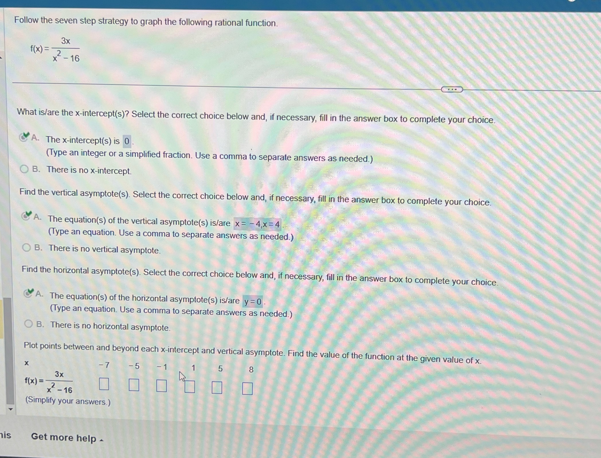 Follow the seven step strategy to graph the