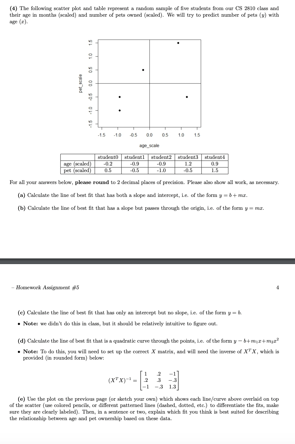 (1) Determine Whether each set of vectors is