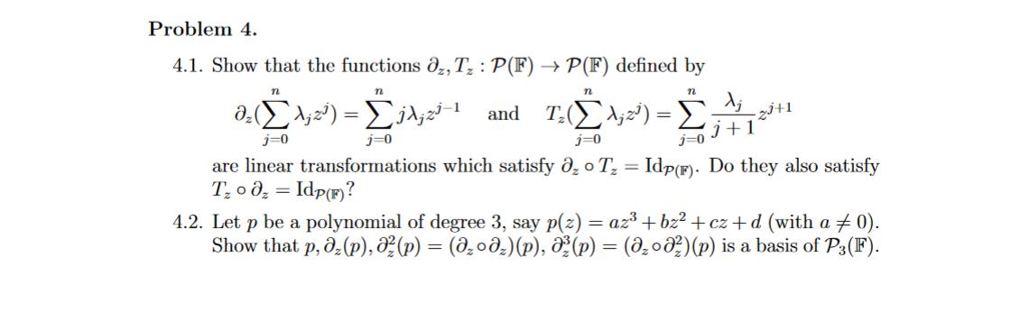please help with this problem Problem 4. 4.1.