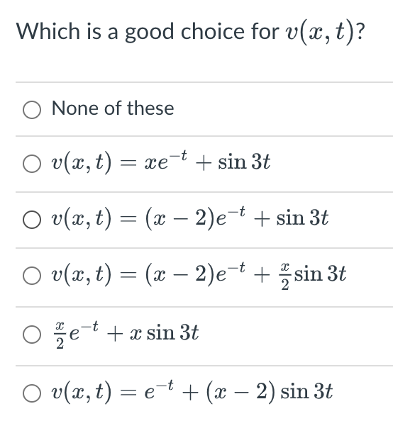 Consider the following problem on the interval
