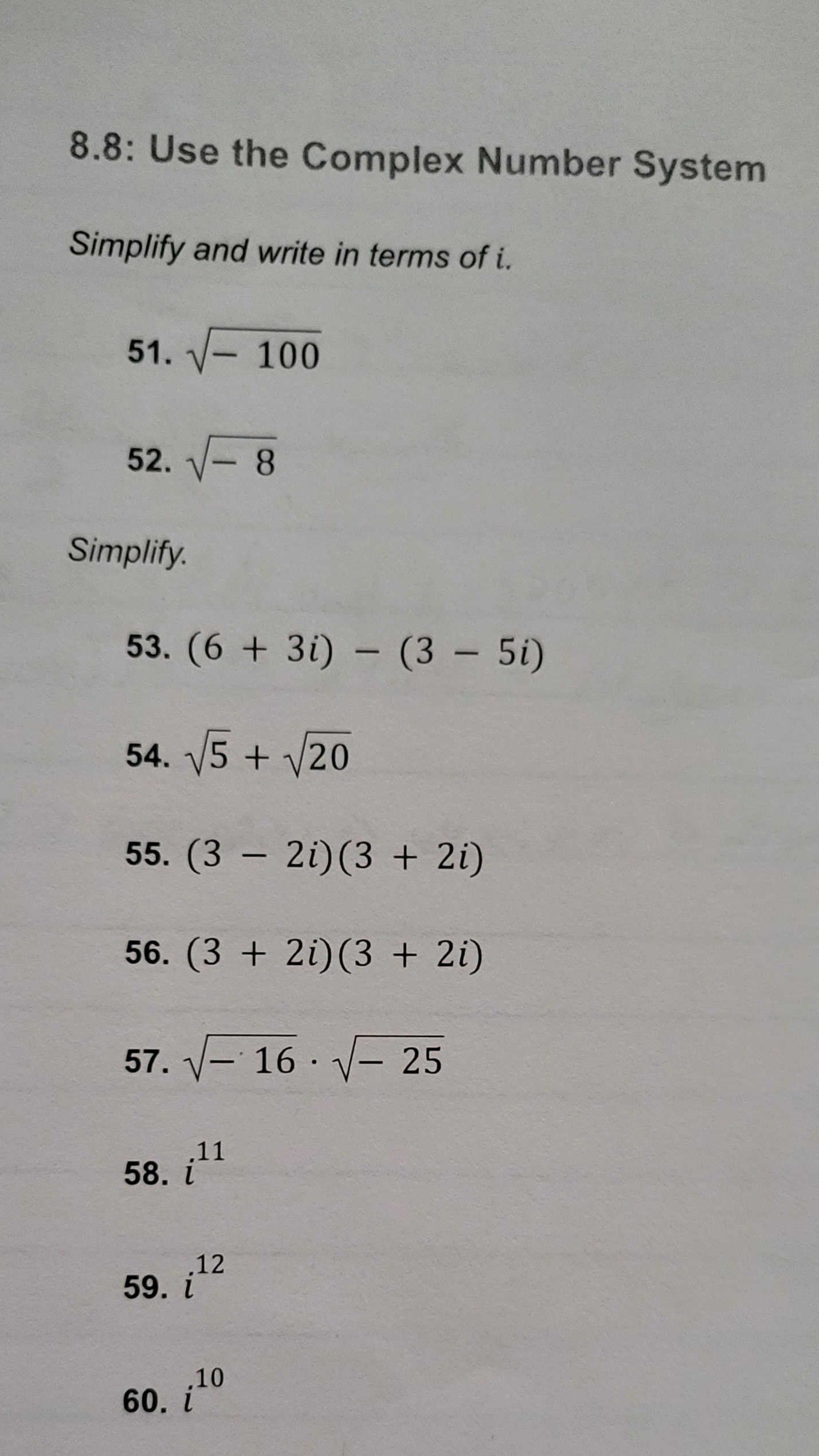 8.7: Use Radicals in Functions Solve. 46. Given