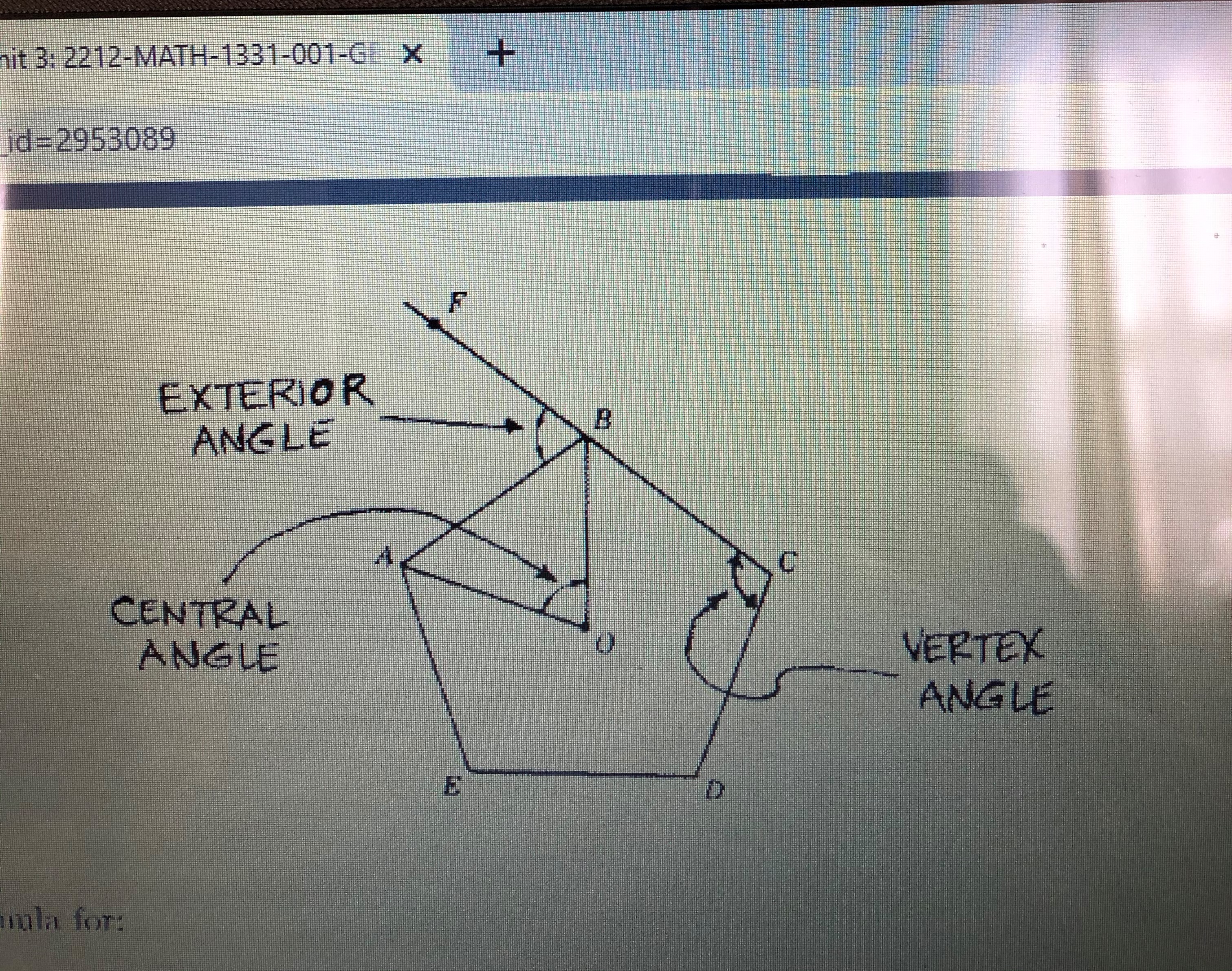 for the picture below I know that the formula of