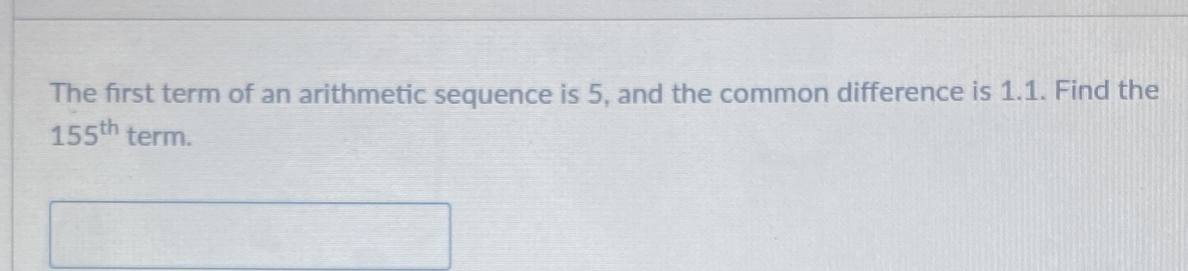The first term of an arithmetic sequence is 5,